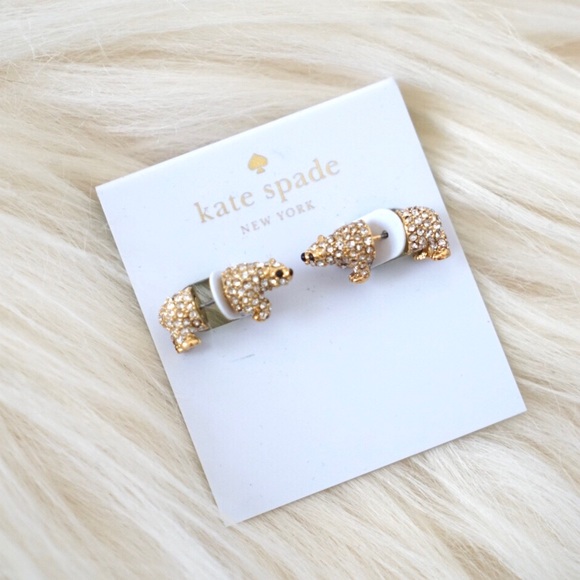 kate spade Jewelry - Kate Spade Polar Bear Crystal Stud Earrings